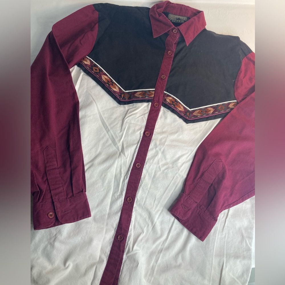 Vintage 80's Spindle River Classics Aztec Western Button-Down Shirt Size XL